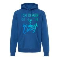 I Ski Hobby Skiing Athlete Winter Sports Ski Lover Gift Premium Hoodie