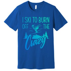 I Ski Hobby Skiing Athlete Winter Sports Ski Lover Gift Premium T-Shirt