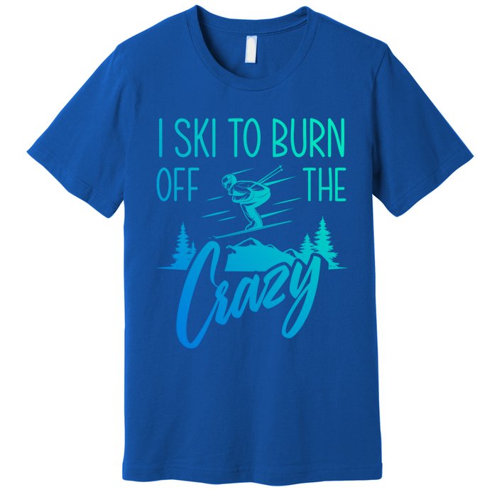 I Ski Hobby Skiing Athlete Winter Sports Ski Lover Gift Premium T-Shirt