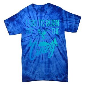 I Ski Hobby Skiing Athlete Winter Sports Ski Lover Gift Tie-Dye T-Shirt