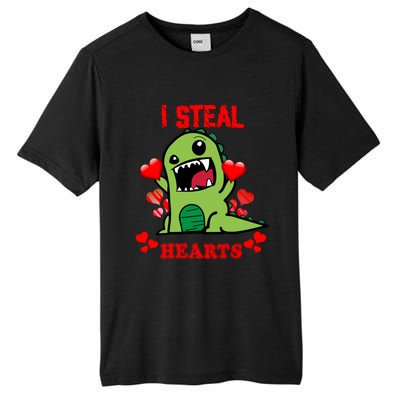 I Steal Hearts Cute Funny Valentine's Dinosaur T Rex Lover Gift Tall Fusion ChromaSoft Performance T-Shirt