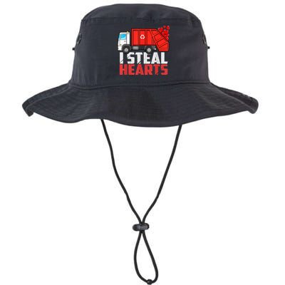I Steal Hearts Garbage Truck Valentines Day Bucket Hat