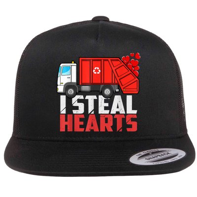 I Steal Hearts Garbage Truck Valentines Day Flatbill Hat