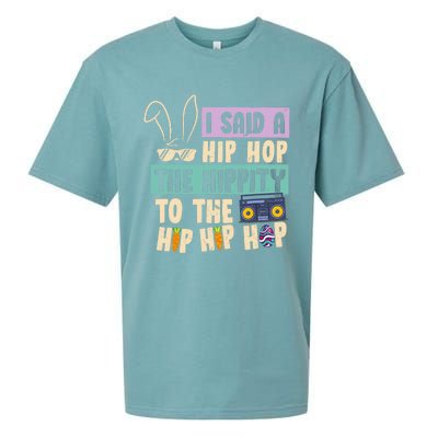 I Said Hip The Hippity To Hop Hip Hop Bunny Funny Easter Day Sueded Cloud Jersey T-Shirt