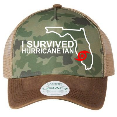 I Survived Hurricane Ian Florida Map Legacy Tie Dye Trucker Hat