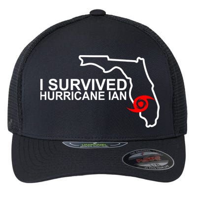 I Survived Hurricane Ian Florida Map Flexfit Unipanel Trucker Cap