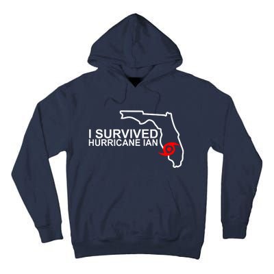 I Survived Hurricane Ian Florida Map Tall Hoodie