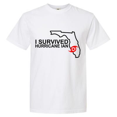 I Survived Hurricane Ian Florida Map Garment-Dyed Heavyweight T-Shirt