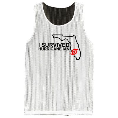 I Survived Hurricane Ian Florida Map Mesh Reversible Basketball Jersey Tank