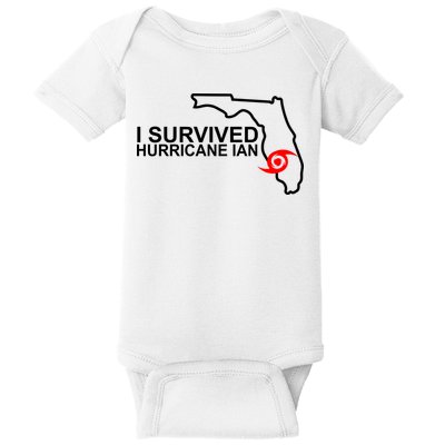 I Survived Hurricane Ian Florida Map Baby Bodysuit