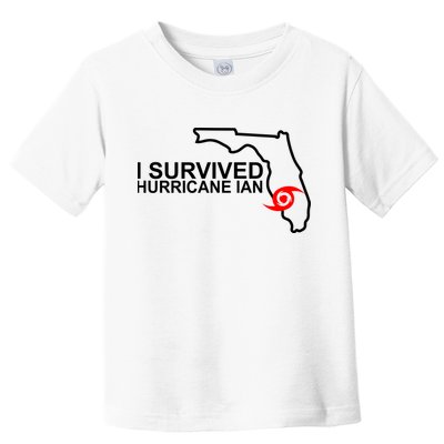 I Survived Hurricane Ian Florida Map Toddler T-Shirt