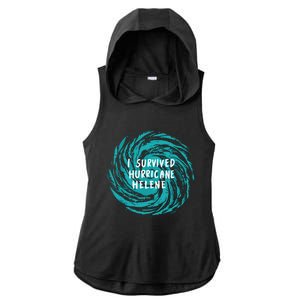 I Survived Hurricane Helene 2024 Florida Ladies PosiCharge Tri-Blend Wicking Draft Hoodie Tank