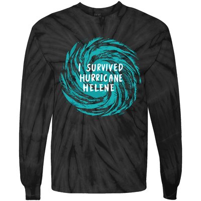 I Survived Hurricane Helene 2024 Florida Tie-Dye Long Sleeve Shirt