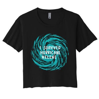 I Survived Hurricane Helene 2024 Florida Women's Crop Top Tee