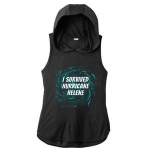 I Survived Hurricane Helene 2024 Florida Ladies PosiCharge Tri-Blend Wicking Draft Hoodie Tank