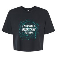 I Survived Hurricane Helene 2024 Florida Bella+Canvas Jersey Crop Tee