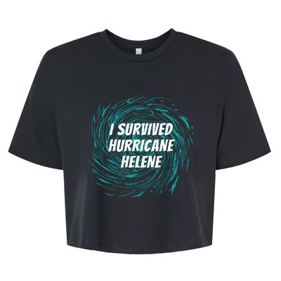 I Survived Hurricane Helene 2024 Florida Bella+Canvas Jersey Crop Tee