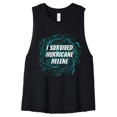 I Survived Hurricane Helene 2024 Florida Women's Racerback Cropped Tank