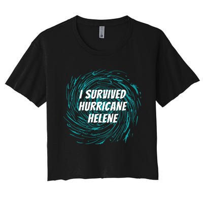 I Survived Hurricane Helene 2024 Florida Women's Crop Top Tee