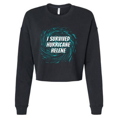 I Survived Hurricane Helene 2024 Florida Cropped Pullover Crew