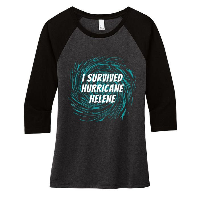 I Survived Hurricane Helene 2024 Florida Women's Tri-Blend 3/4-Sleeve Raglan Shirt