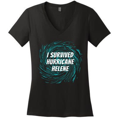 I Survived Hurricane Helene 2024 Florida Women's V-Neck T-Shirt