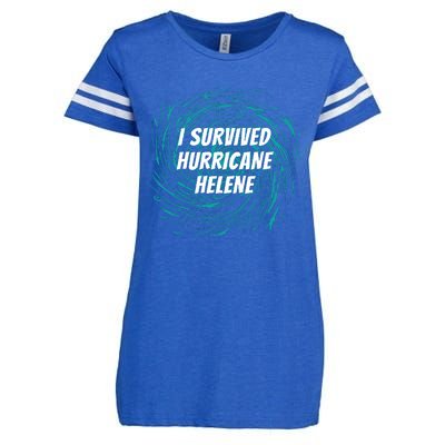 I Survived Hurricane Helene 2024 Florida Enza Ladies Jersey Football T-Shirt