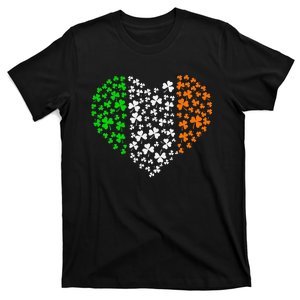 Irish Shamrocks Heart funny green St Patricks Day T-Shirt