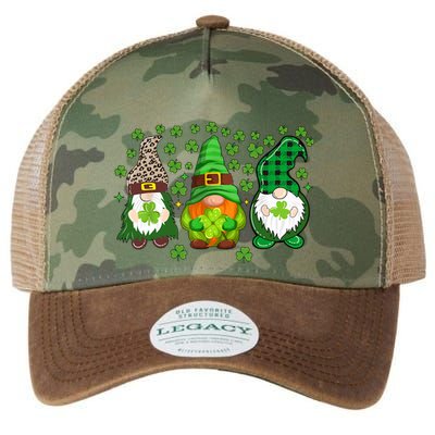 Irish Shamrock Happy St Patrick's Day Gnome Shamrock Legacy Tie Dye Trucker Hat