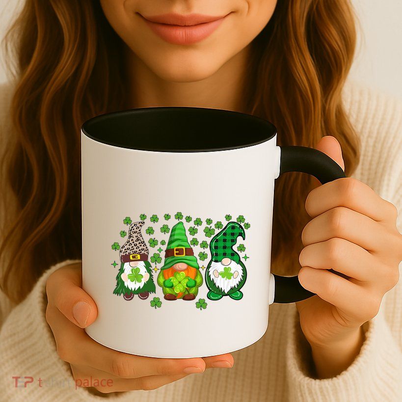 Irish Shamrock Happy St Patrick's Day Gnome Shamrock Mug