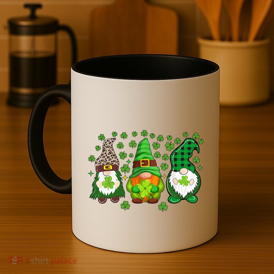 Irish Shamrock Happy St Patrick's Day Gnome Shamrock Mug