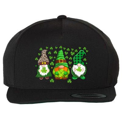 Irish Shamrock Happy St Patrick's Day Gnome Shamrock Wool Snapback Cap