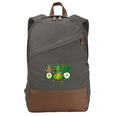 Irish Shamrock Happy St Patrick's Day Gnome Shamrock Cotton Canvas Backpack