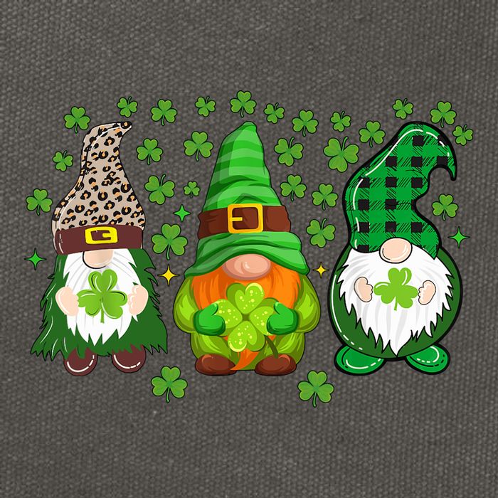 Irish Shamrock Happy St Patrick's Day Gnome Shamrock Cotton Canvas Backpack
