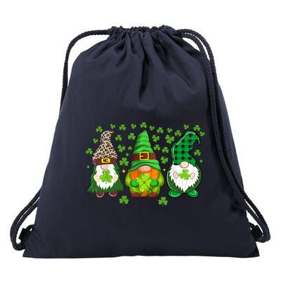 Irish Shamrock Happy St Patrick's Day Gnome Shamrock Drawstring Bag