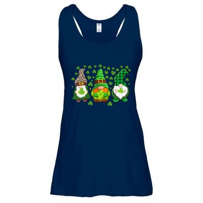 Irish Shamrock Happy St Patrick's Day Gnome Shamrock Ladies Essential Flowy Tank