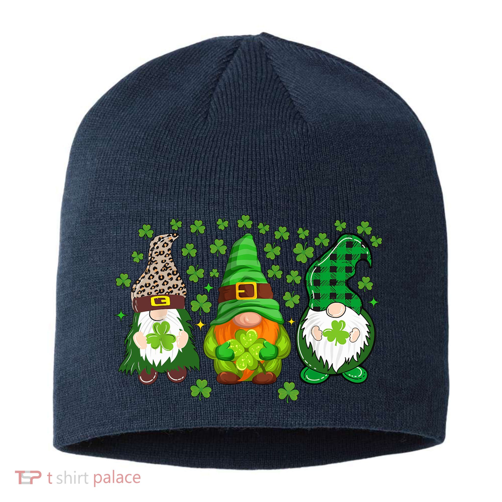 Irish Shamrock Happy St Patrick's Day Gnome Shamrock Sustainable Beanie