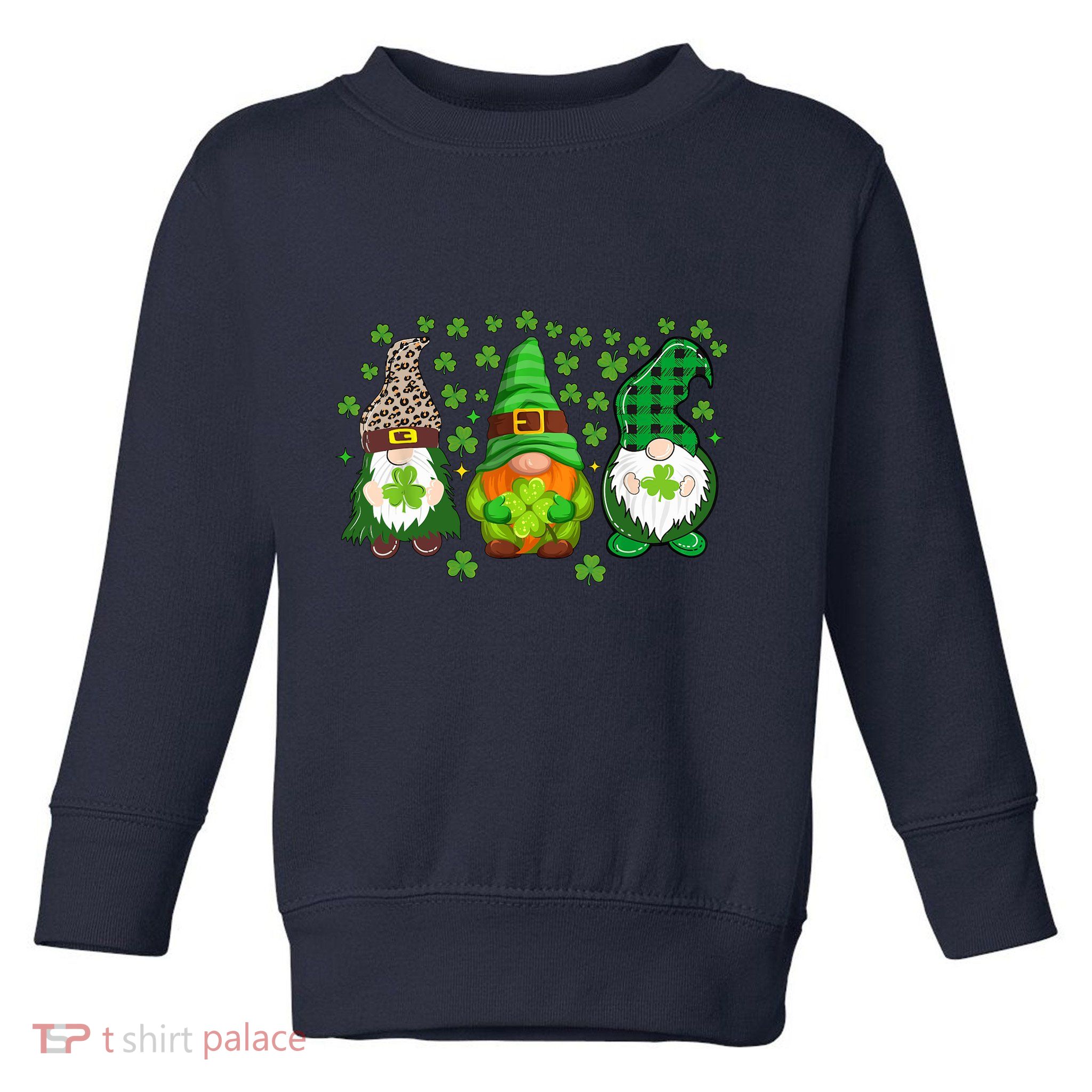 Irish Shamrock Happy St Patrick's Day Gnome Shamrock Toddler Sweatshirt