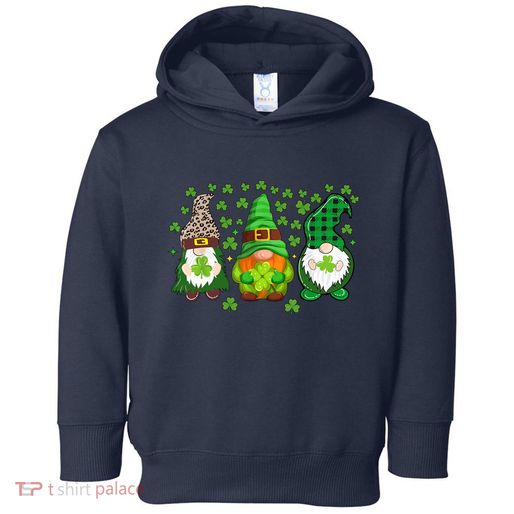 Irish Shamrock Happy St Patrick's Day Gnome Shamrock Toddler Hoodie