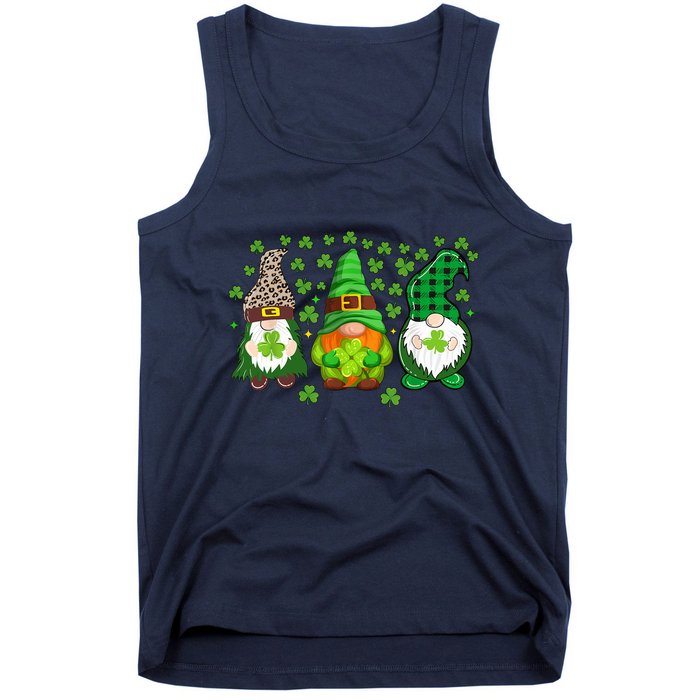 Irish Shamrock Happy St Patrick's Day Gnome Shamrock Tank Top