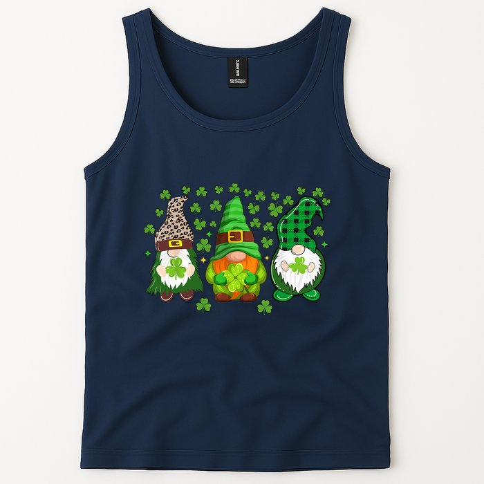 Irish Shamrock Happy St Patrick's Day Gnome Shamrock Tank Top