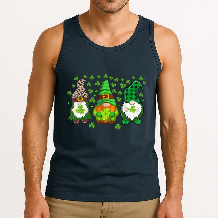 Irish Shamrock Happy St Patrick's Day Gnome Shamrock Tank Top