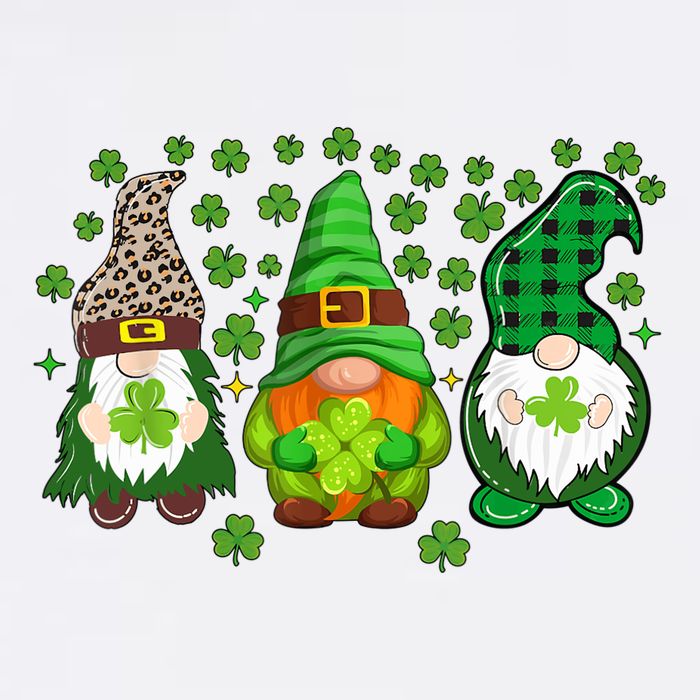 Irish Shamrock Happy St Patrick's Day Gnome Shamrock Garment-Dyed Sweatshirt