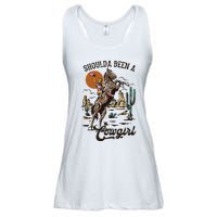 I Should Have Been A Cowboy Cowgirl Player Bull Riding Ladies Essential Flowy Tank