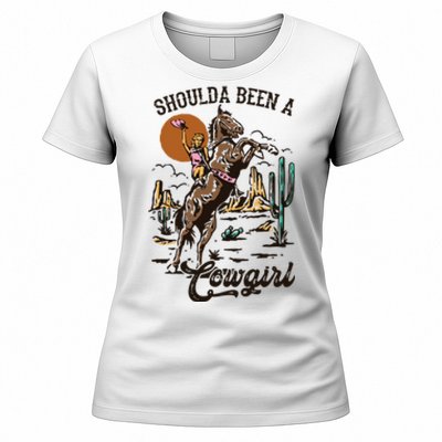 I Should Have Been A Cowboy Cowgirl Player Bull Riding Women's T-Shirt