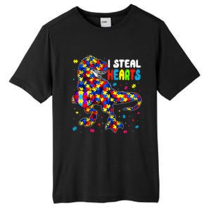 I Steal Hearts Trex Dinosaur Autism Awareness Cute Gift Tall Fusion ChromaSoft Performance T-Shirt