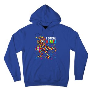 I Steal Hearts Trex Dinosaur Autism Awareness Cute Gift Hoodie