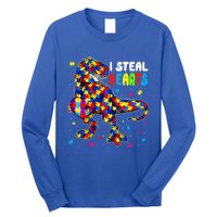 I Steal Hearts Trex Dinosaur Autism Awareness Cute Gift Long Sleeve Shirt