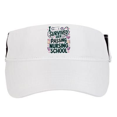 I Survived Her Passing Nursing School Funny Graduation Nurse Adult Drive Performance Visor