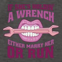 If She's Holding A Wrench Either Marry Her Or Run Vector Backpack